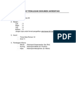 Format Penulisan Dokumen Dokumen Akreditasi