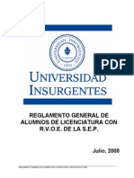 Universidad Insurgentes Licenciatura SEP