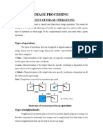 Image Processing: Characteristics of Image Operations