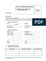 Employment Application Form