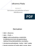 The Term Abhidhamma