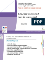 JT Seisme 2012 J2 5 Calcul Fondations Murs V0 PDF