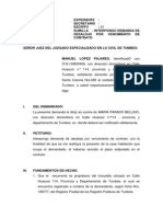 Demanda Desalojo Por Vencimiento Contrato