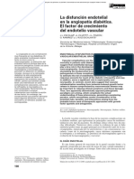 Revisiones: La Disfunción Endotelial en La Angiopatía Diabética. El Factor de Crecimiento Del Endotelio Vascular