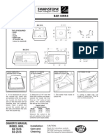 Bar Sinks: Owner'S Manual Model Nos. BS-1515 BS-2515