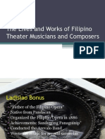 The Lives and Works of Filipino Theater Musicians