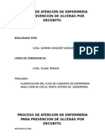 Proceso de Atención de Enfermería para Prevención de Ulceras Por Decúbito