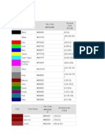 RGB Color Table