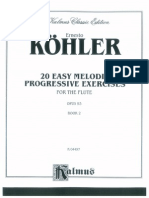 Kohler 20 Easy Melodic Progressive Exercises - Book II