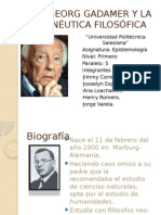 Hans Georg Gadamer y La Hermenéutica Sin Nombres