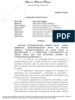 STF - Responsabilidade Penal Da Pessoa Jurídica