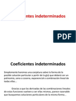 Edo Coeficientes Indeterminados y Variacion de Parametros No Homogeneas II