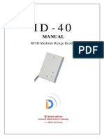 ID-40 MANUAL RFID Reader 125KHz LF Medium Range Wall Reader