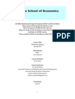 Outline - Marketing Strategy LSE MBA Spring 2015 Dr. Aamir Khan