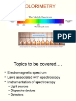 Colorimetry: Absorbance Is Directly Proportional To Concentration of Fe