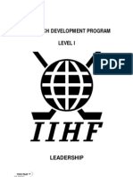 Iihf Coach Development Program Level I