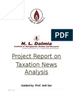 Project Report On Taxation News Analysis: Guided By: Prof. Anil Gor