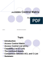 Access Control Matrix and Confused Deputy