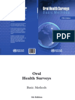 WHO Oral Health Surveys Basic Methods 5th Edition 2013