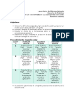 Reporte Practica 2.lixiviación Ácida de Un Concentrado de Cu (Calcopirita) Con Ácido Sulfúrico (H2SO4)