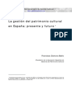 La Gestion Del Patrimonio Cultural en EspaÃ A. Presente y Futuro