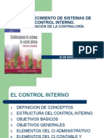 Establecimiento de Sistemas de Control Interno