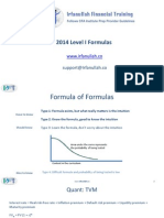 CFA Level I Formula Sheet