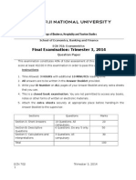 ECN 702 Final Examination Question Paper