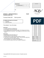 Physics (Specification A) Phap Practical (Units 5-9)