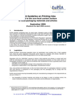 2009-09-21 EuPIA Guideline For Food Packaging Inks 1