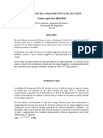 Determinación de La Masa Específica Del Electrón