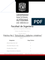 Practica 1 Estructuras y Defectos Cristalinos