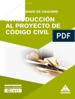 De Vidaurre, Manuel Lorenzo. Introduccion Al Proyecto Del Codigo Civil PDF