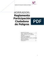 Borrador Del Reglamento de Participación de Peligros