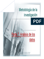 Metodología de La Investigación Análisis de Los Datos