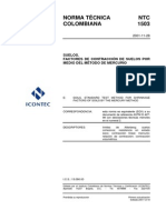 NTC1503 Factores de Contracción de Suelos Por Medio Del Método de Mercurio