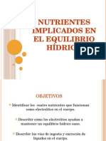 Nutrientes Implicados en El Equilibrio Hídrico