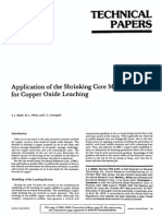 Application of The Shrinking Core Model For Copper Oxide Leaching