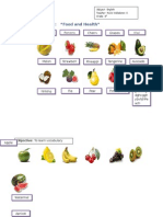 Worksheet N°1: "Food and Health": Apple Lemon Banana Grapes Cherry Kiwi