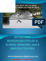 Duties and Responsibilities of A School Principal and