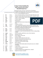 National Spelling Bee Study Words