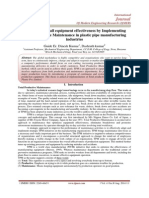 Improving Overall Equipment Effectiveness by Implementing Total Productive Maintenance in Plastic Pipe Manufacturing Industries