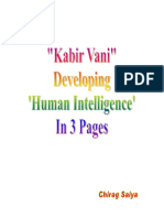 Kabir Vani - Developing Human Intelligence in 3 Pages