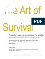 The Art of Survival - Positioning Landscape Architecture in The New Era