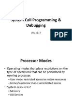 System Call Programming & Debugging: Week 7