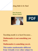 Why Teaching Math Is So Hard: Dan Kennedy Baylor School