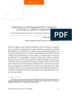 Vertidos Contaminantes y Delito Contra El Medio Ambiente