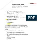 Colligative Properties and Answer