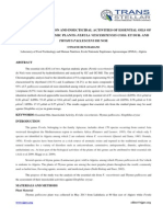 Chemical Composition and Insecticidal Activities of Essential Oils of Two Algerian Endemic Plants: Ferula Vesceritensis Coss. Et Dur. and