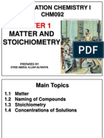 Matter and Stoichiometry Chm092 June 2014